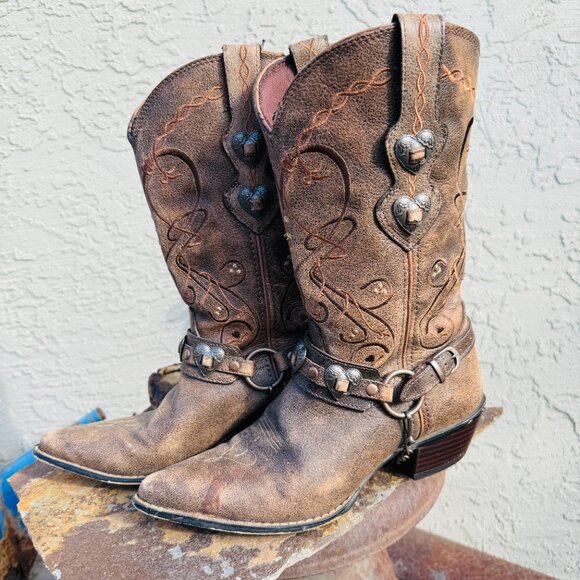 Durango Crush Heartbreaker Distressed Women's Cowboy Boots 6.5 - Picture 5 of 15